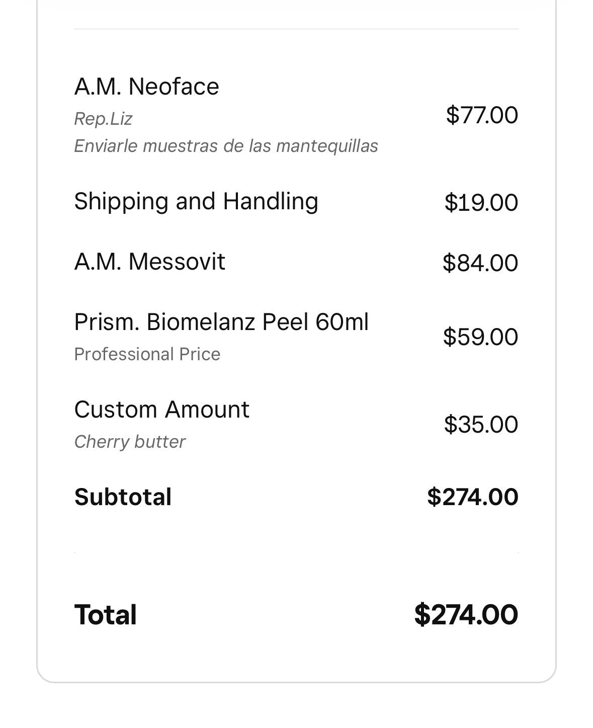 Custom Amount LO 6-10-26
